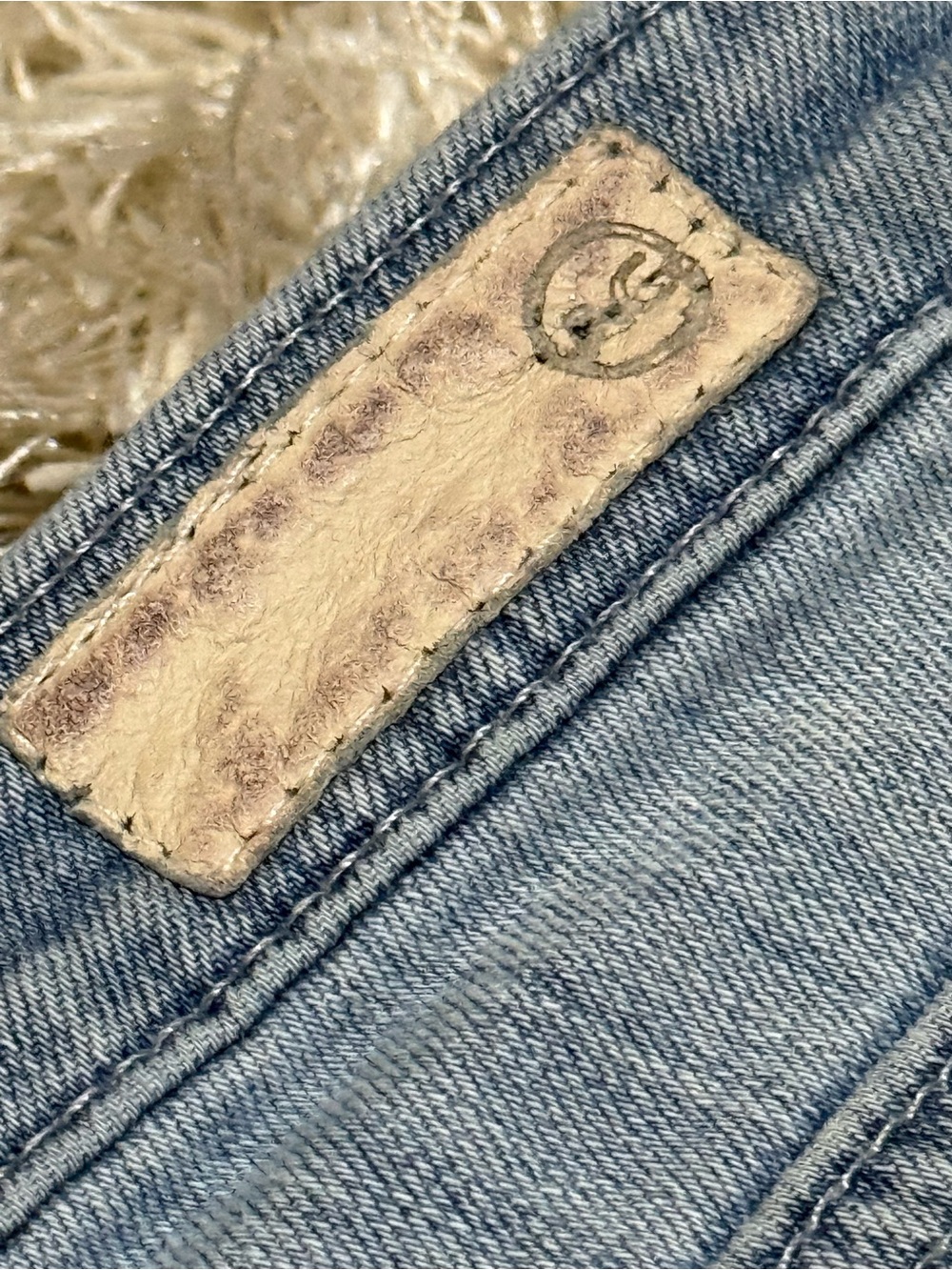 AG Straight Leg Jeans The Stevie Ankle Distressed Light Wash Size 27 - Picture 15 of 16